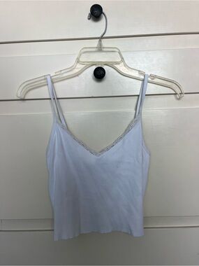Brandy Melville White Lace-Trim Cami
